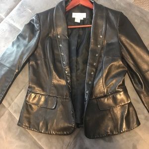 Worth Leather jacket Worn twice Size 6 authentic!